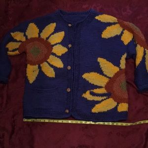 HANDMADE sunflower sweater